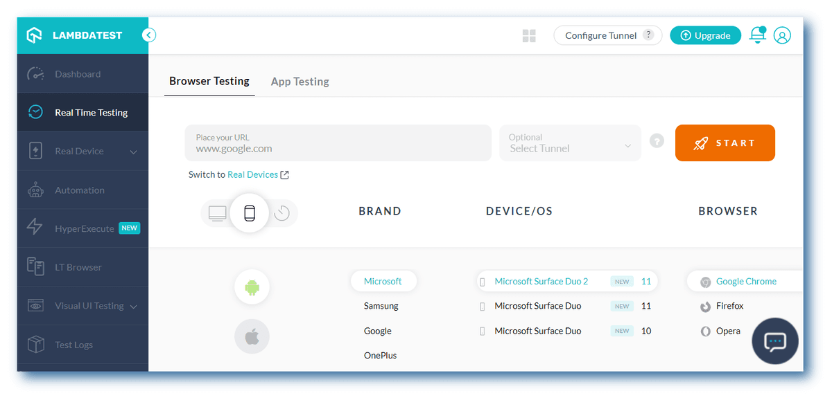 Test on New Microsoft Surface Duo Emulators