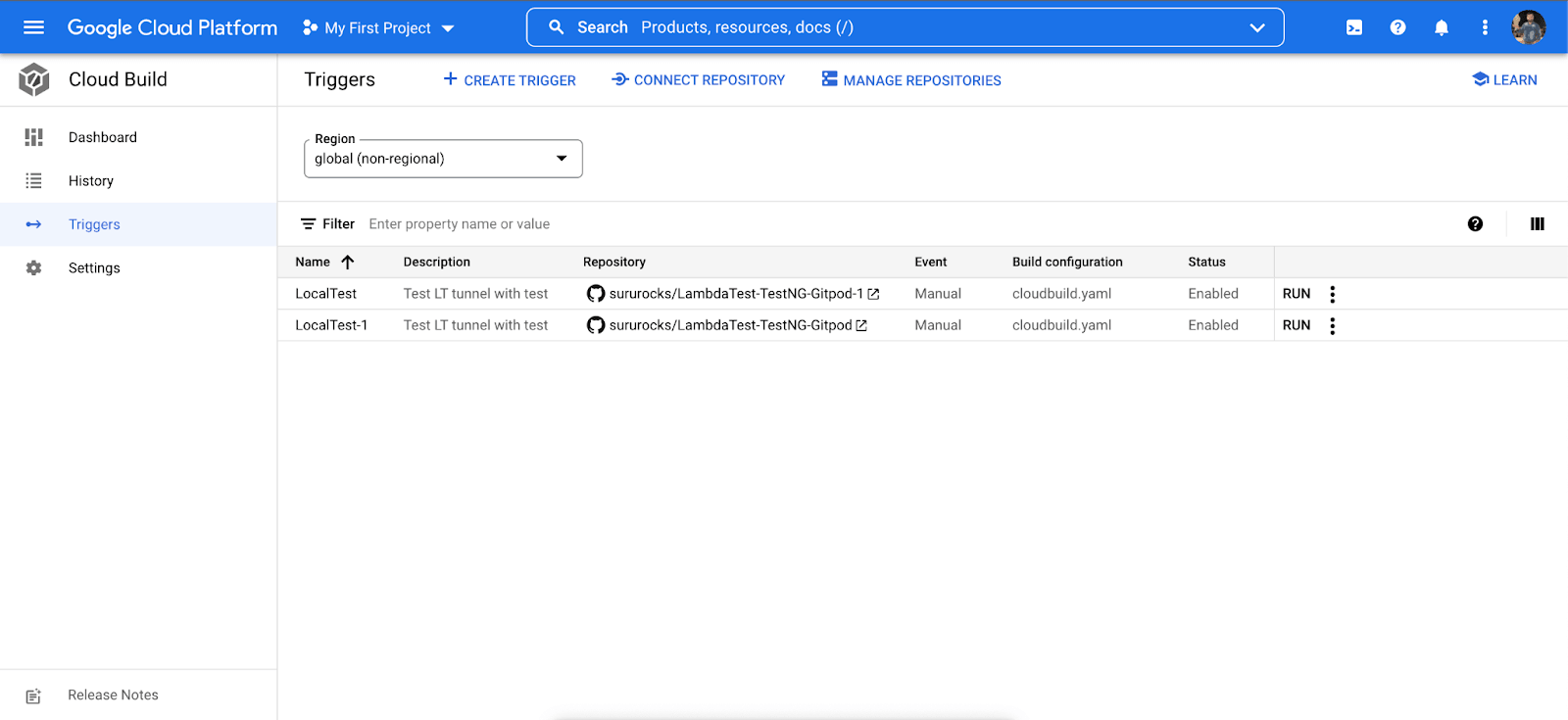 ‘Create Trigger’ ‘Create Trigger’