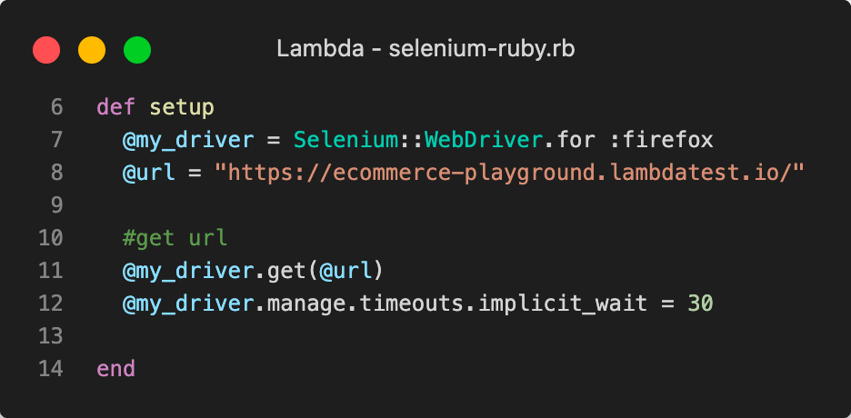 EcommerceTests class 