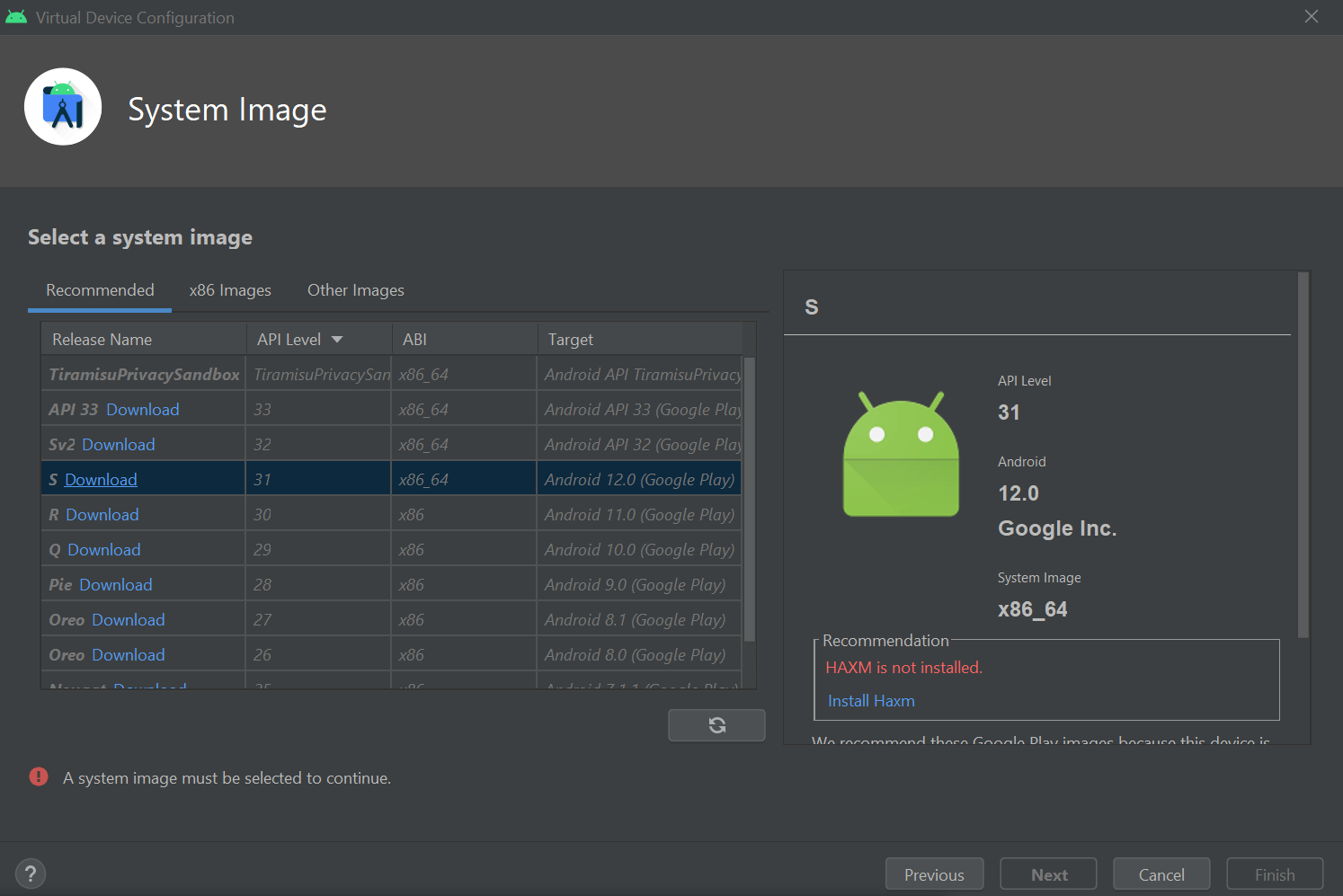 Install the Intel Hardware Accelerated Execution Manager 