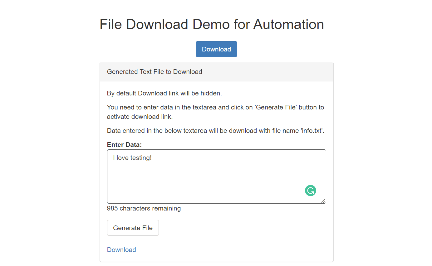 Download files using JavaScript and Selenium 