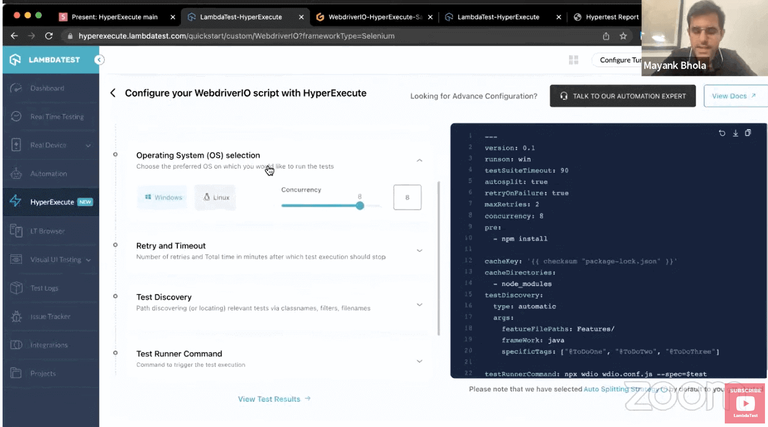 HyperExecute Webinar Demo HyperExecute Webinar Demo