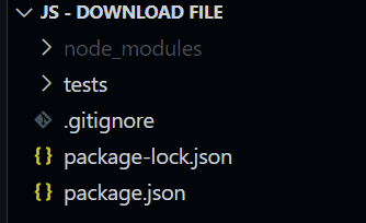 Project folder structure 