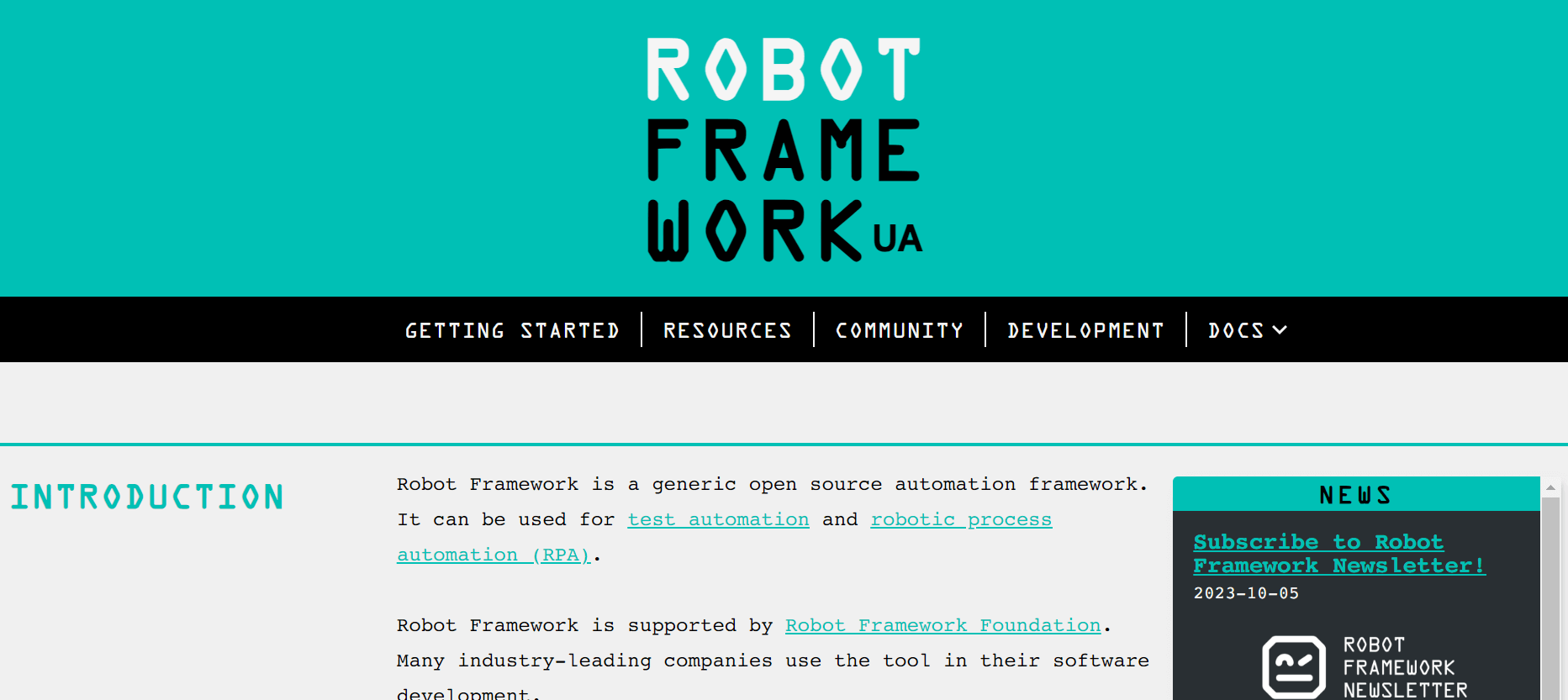 Robot Framework Robot Framework