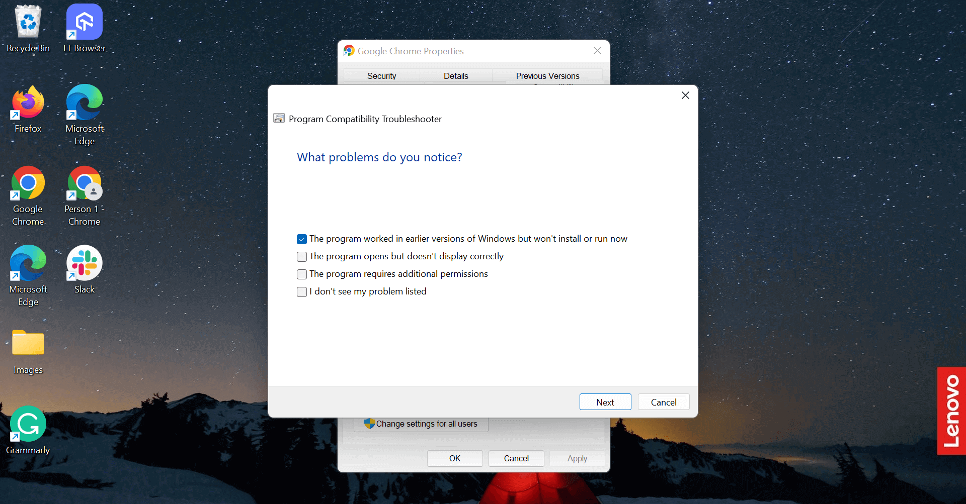 Choose the problem you are currently facing