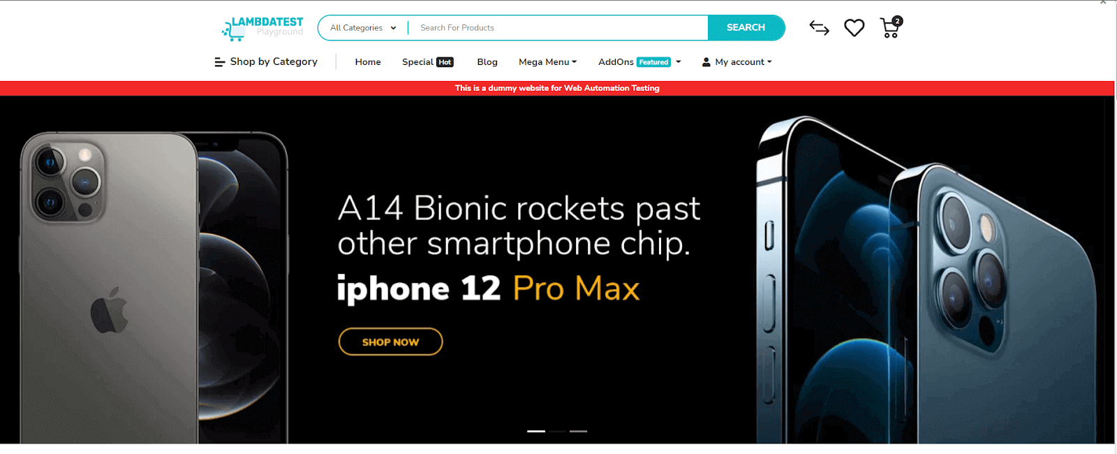 Let's go to the site for test 