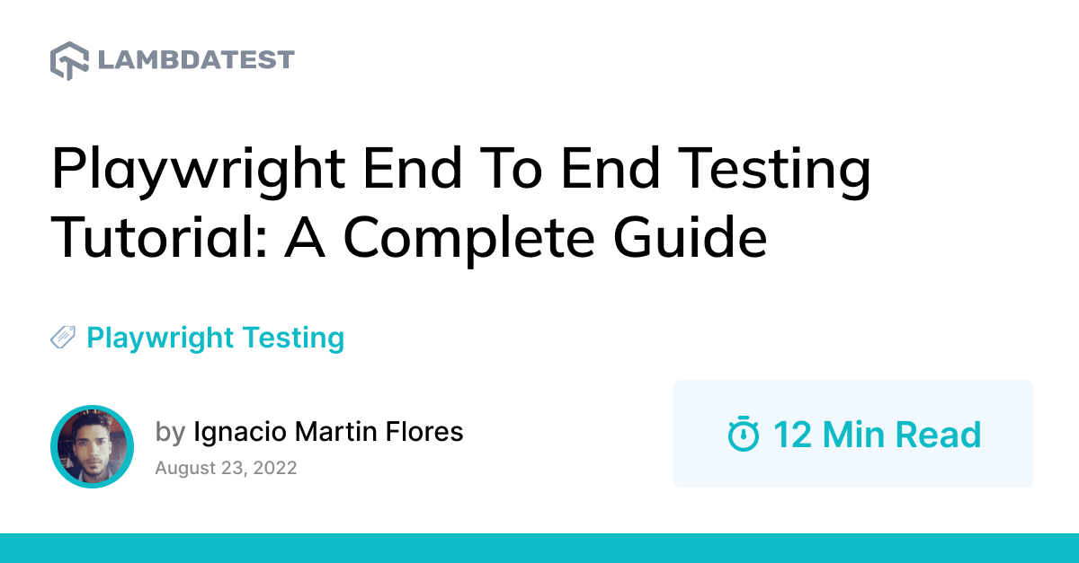 Playwright TypeScript Tutorial: A Complete Guide | TestMu AI (Formerly LambdaTest)