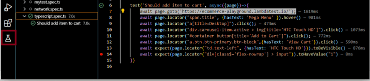 Running Playwright test using VS Code extension 