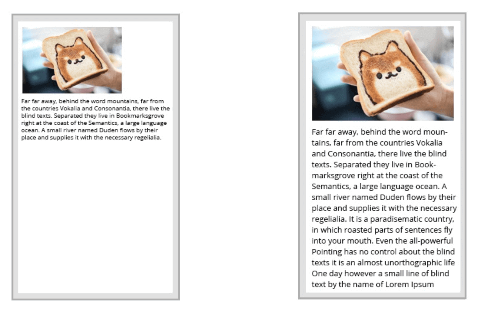 Fitting content according to the screen Fitting content according to the screen