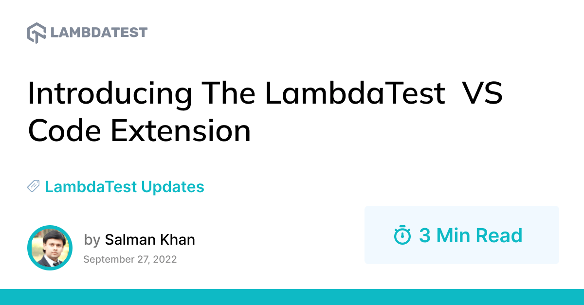 Introducing The TestMu AI (Formerly LambdaTest) VS Code Extension | TestMu AI (Formerly LambdaTest)