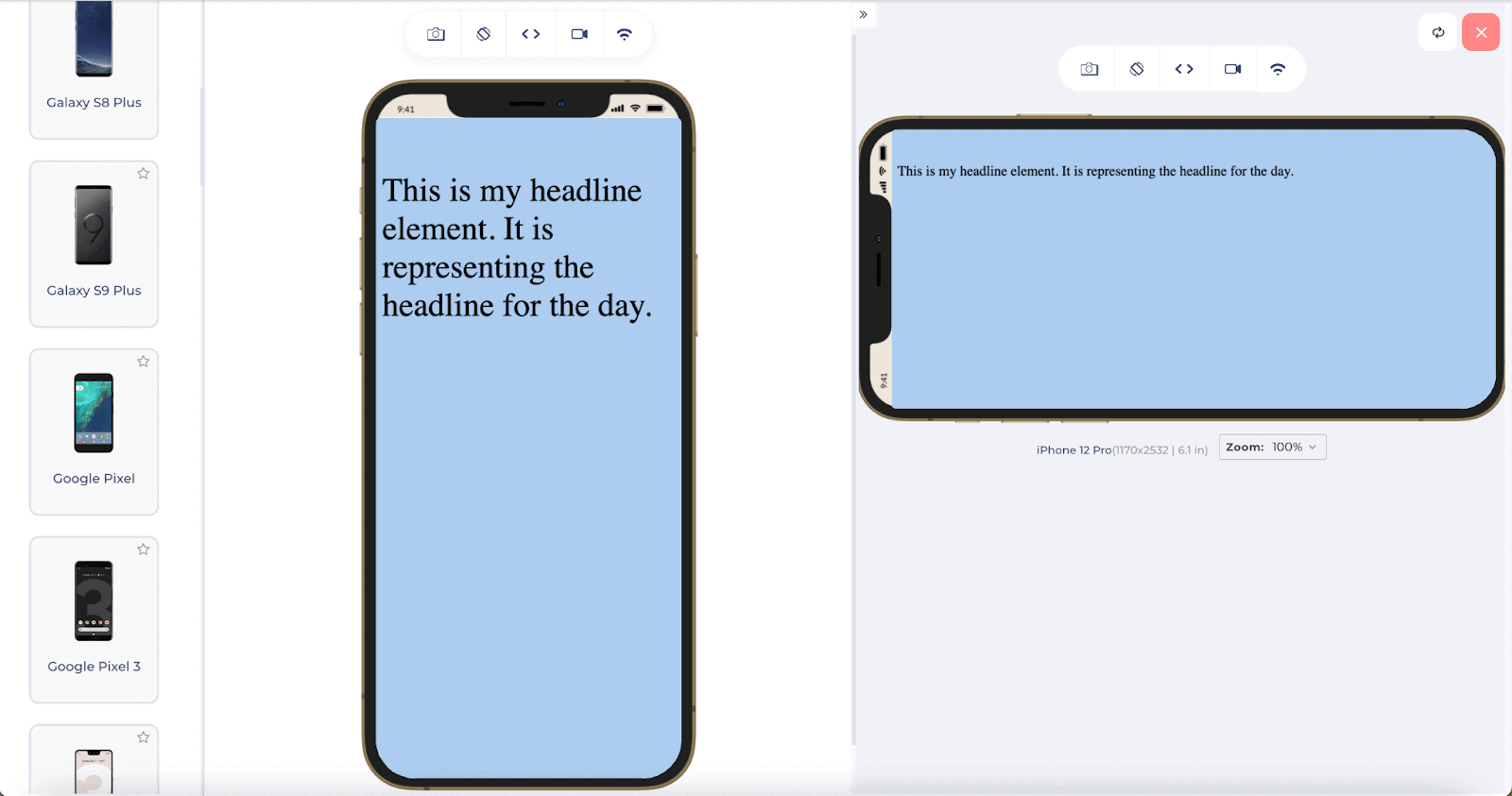 Mobile render Mobile render