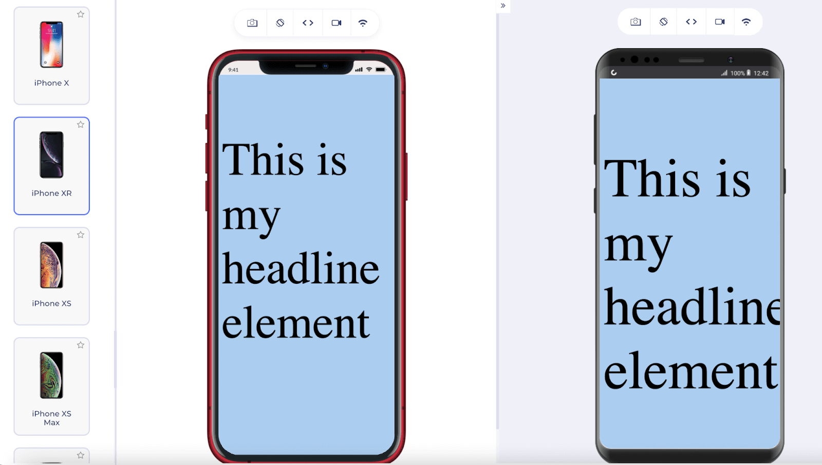 iPhone XR and Samsung Galaxy S9+ iPhone XR and Samsung Galaxy S9+