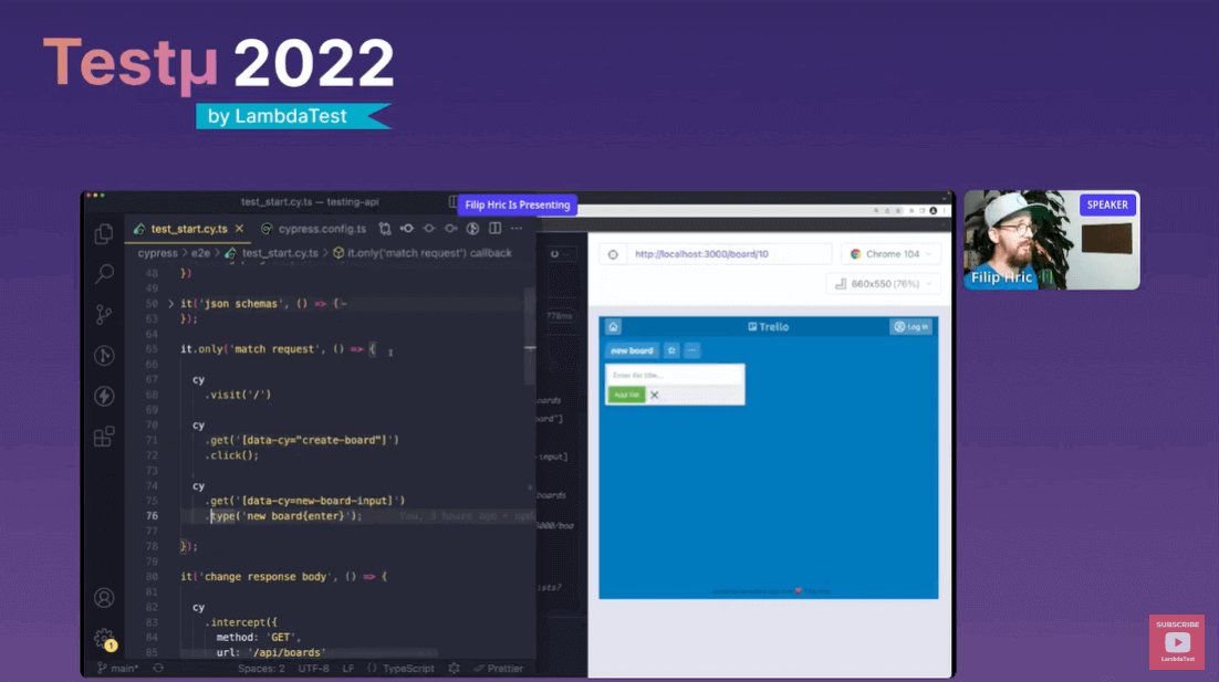 test an API of your application
