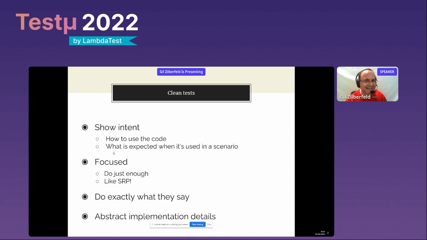 makes the tests clean makes the tests clean