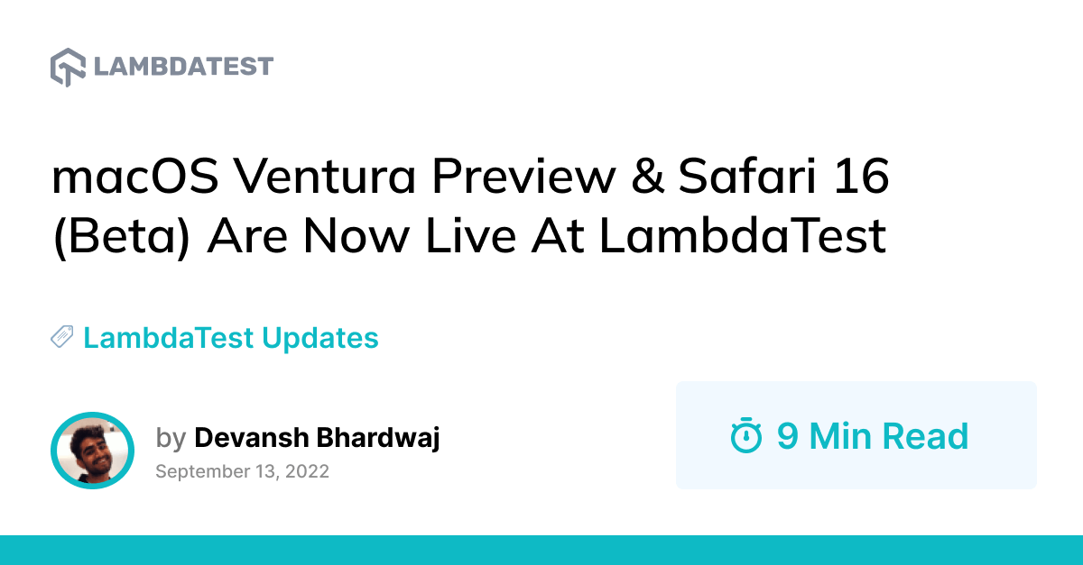 Stay Ahead of the Curve with macOS Ventura Preview and Safari 16 on TestMu AI (Formerly LambdaTest)