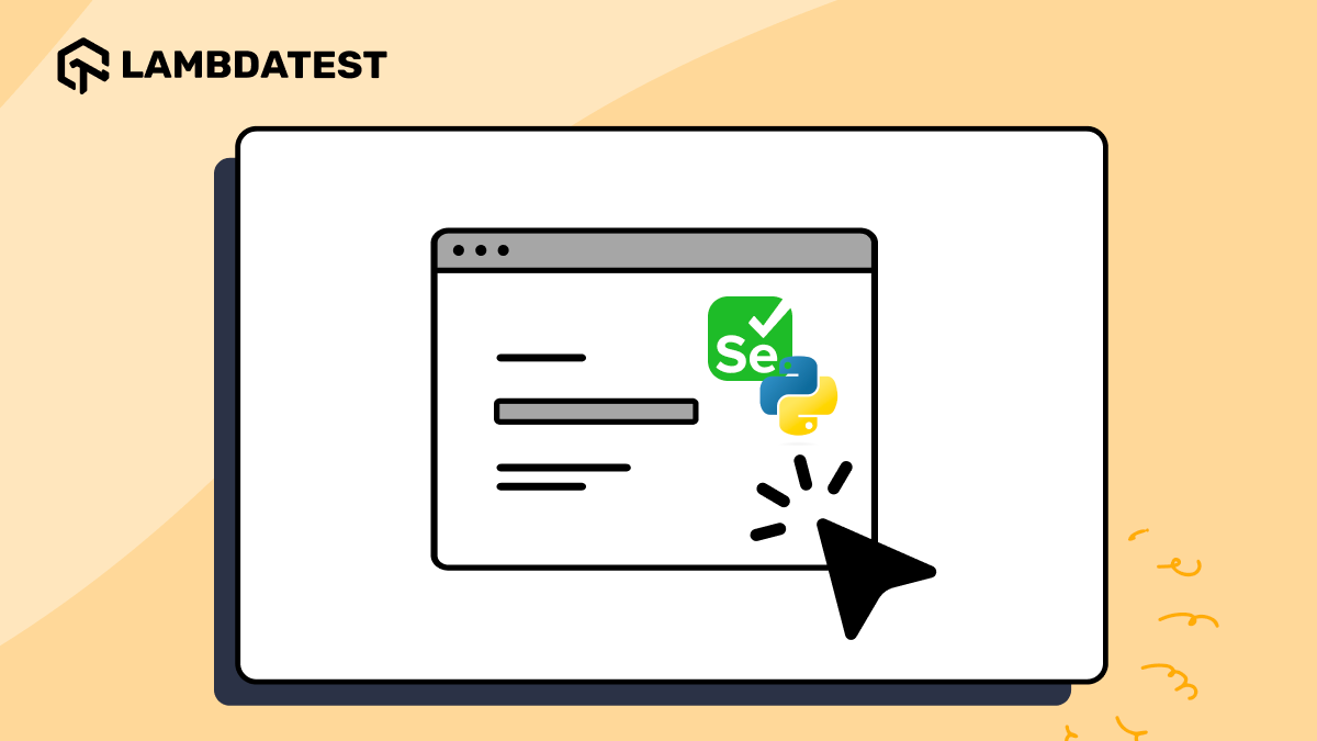 How to Use Selenium Click Commands Using Python | TestMu AI (Formerly LambdaTest)