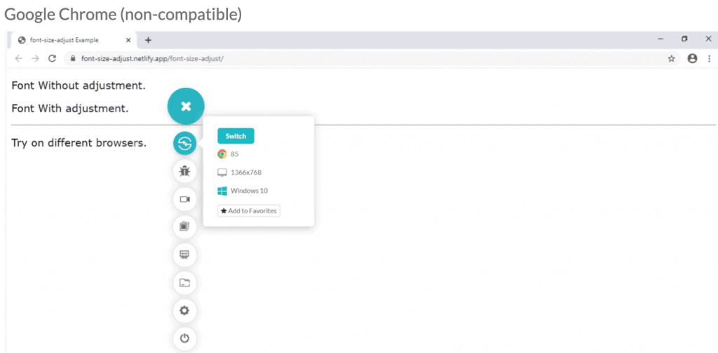 Google Chrome(Non-compatible)