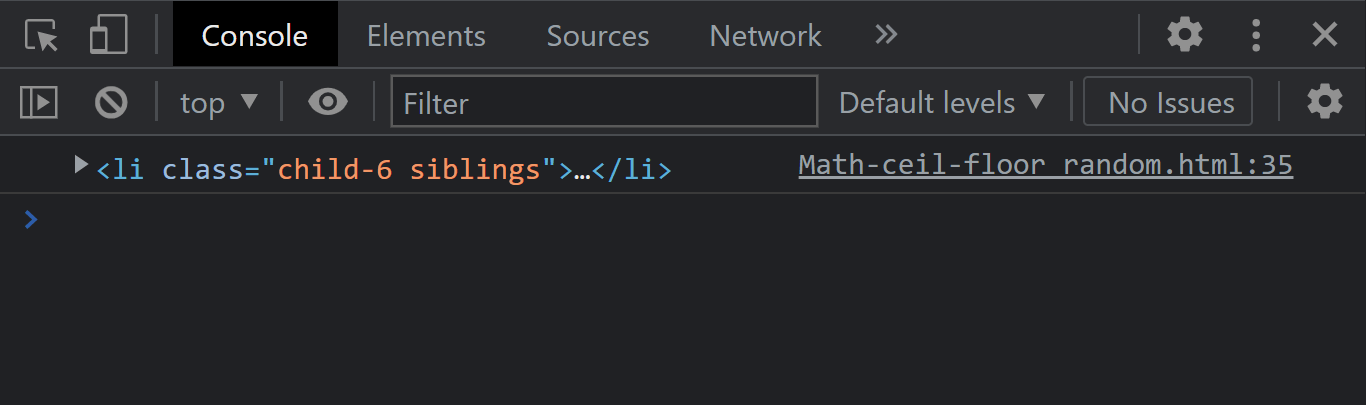 Output of console Output of console