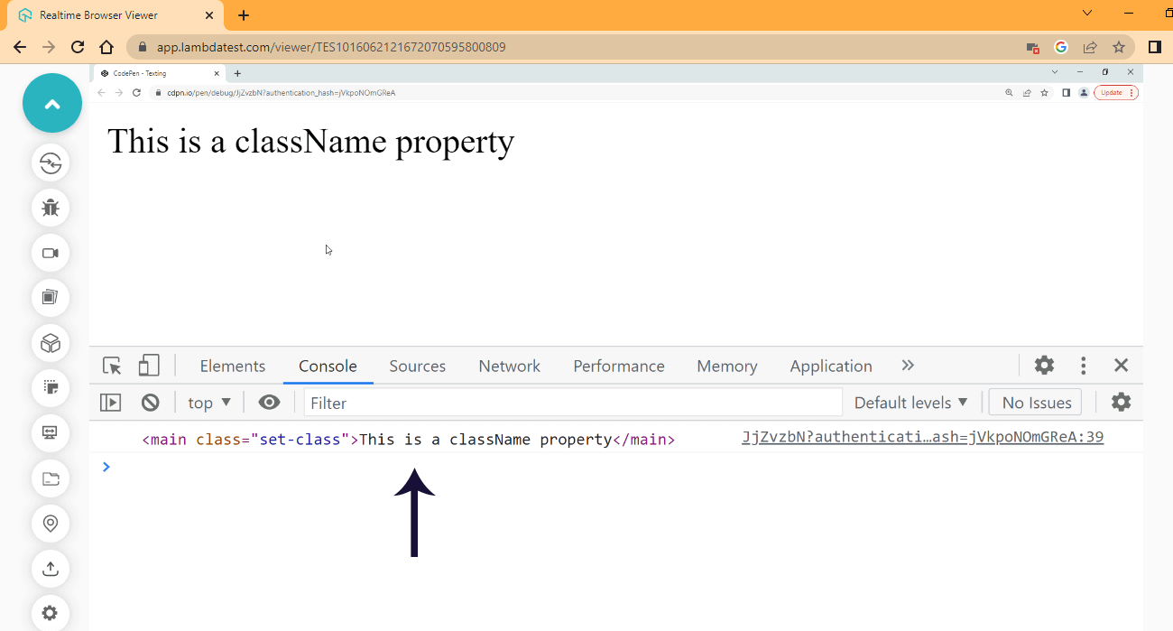 Browser Output Browser Output