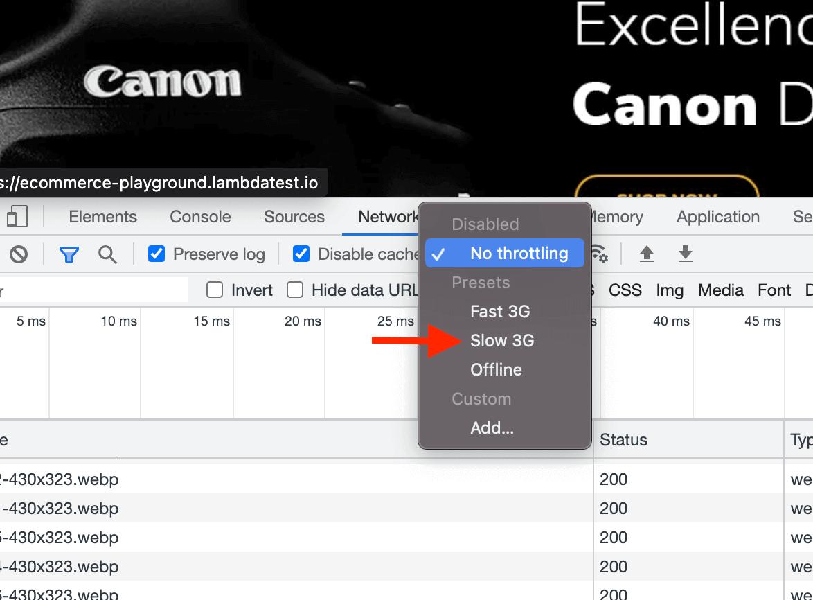throttling the Internet conditions
