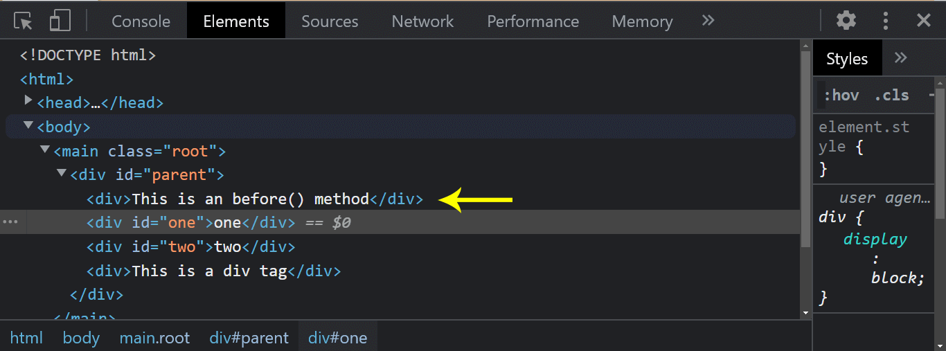 Console Output for Before Console Output for Before