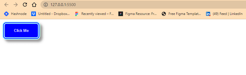 Click me button output Click me button output