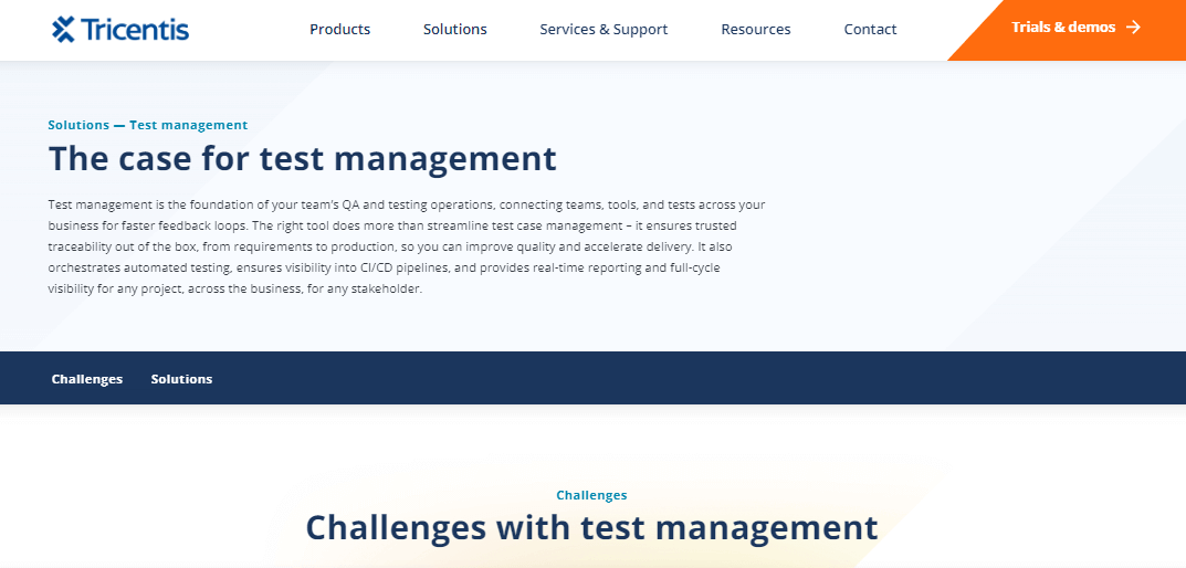 Tricentis Test Management Solution Tricentis Test Management Solution