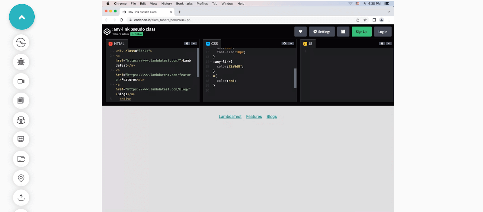 any-link pseudo-class
