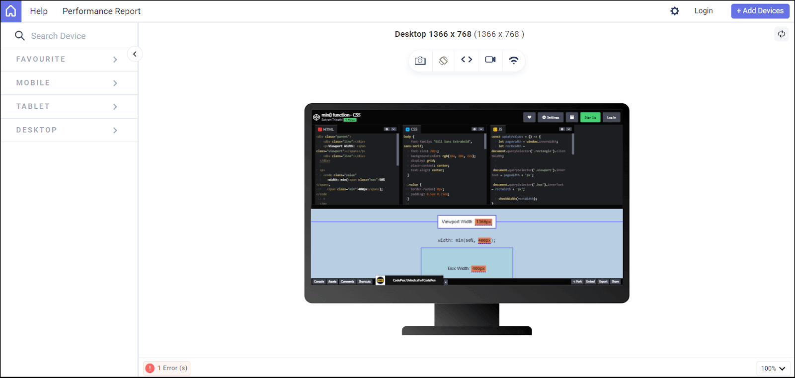 CSS viewport 683px & 400px CSS viewport 683px & 400px