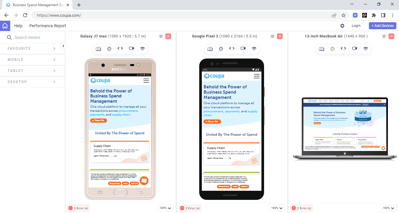 view your web application on mobile