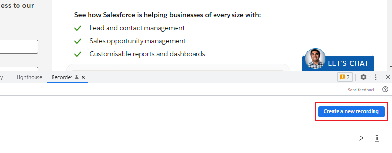 Create a new recording