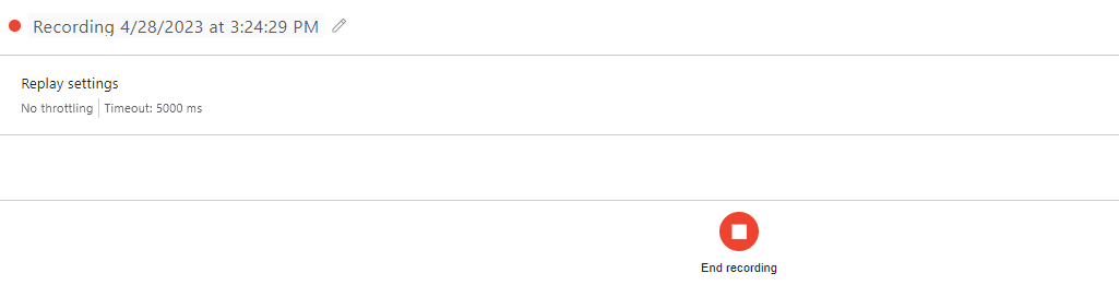 click on End recording.