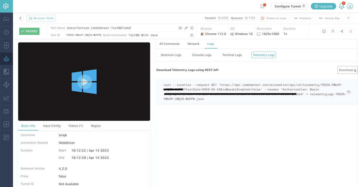 Live with Telemetry Logs for Selenium Debugging 