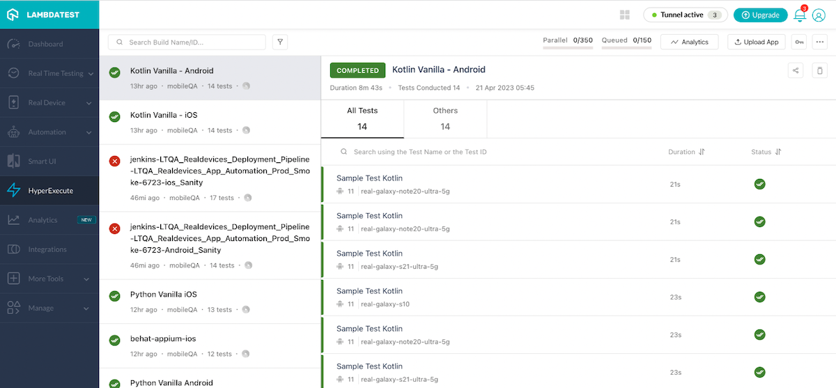 distribute and perform parallel testing