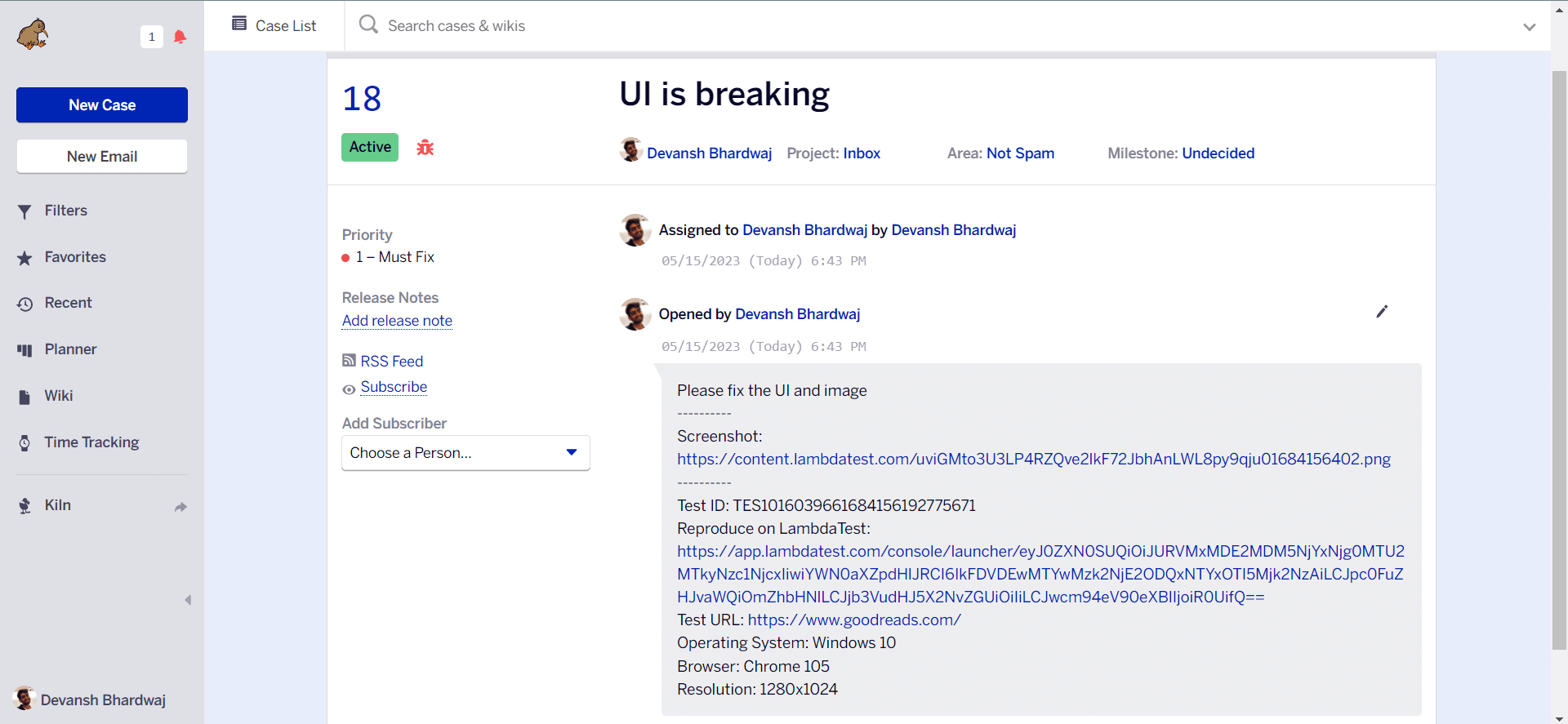 bug-tracking process