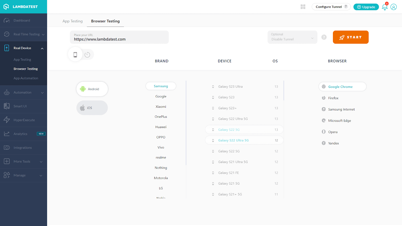 lambdatest url lambdatest url