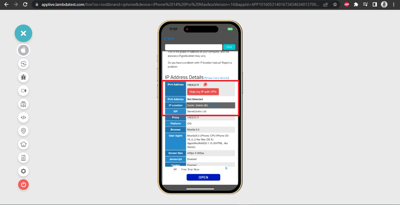 select geolocation select geolocation