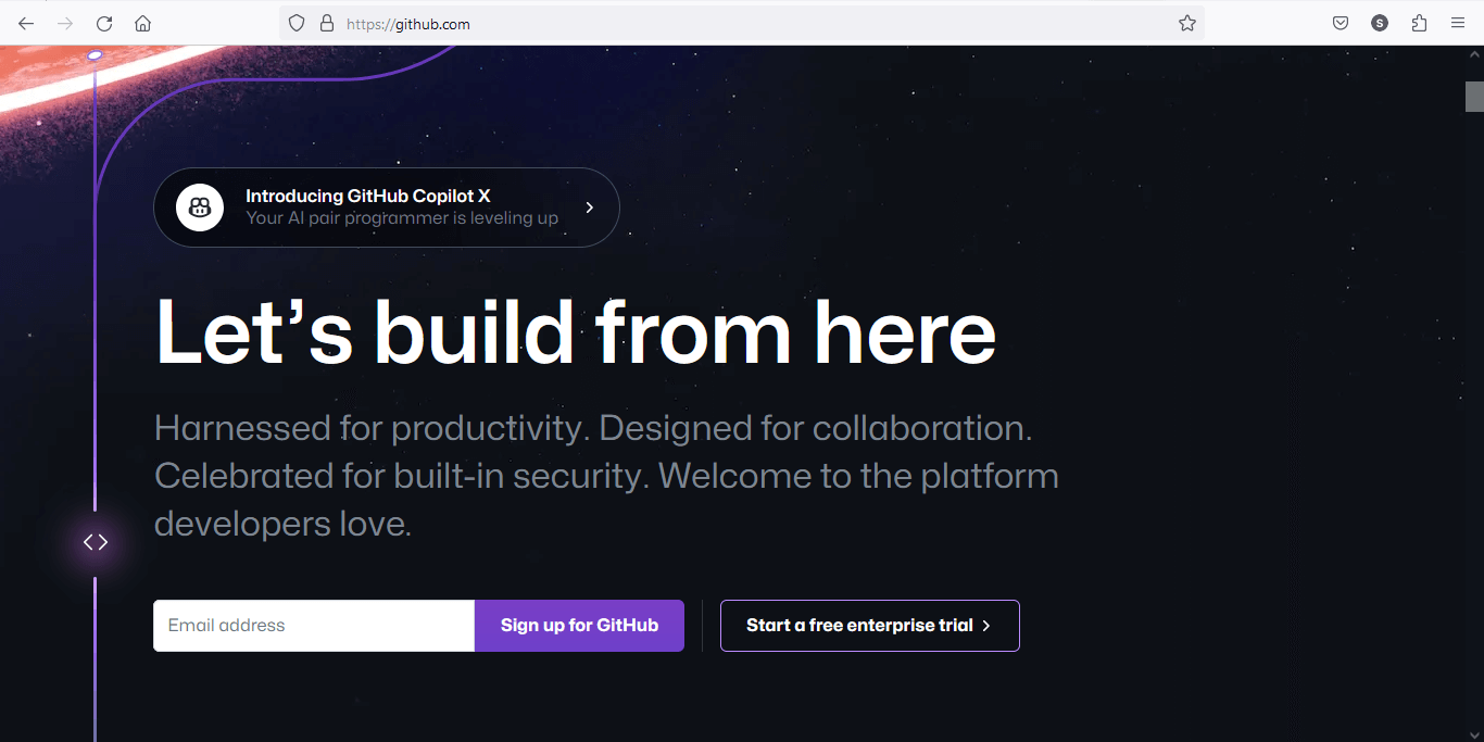 GitHub website GitHub website
