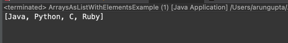 Elements as an argument output Elements as an argument output