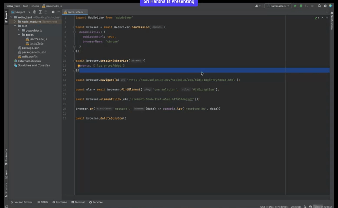 Entire Code of WebDriver BiDi Entire Code of WebDriver BiDi