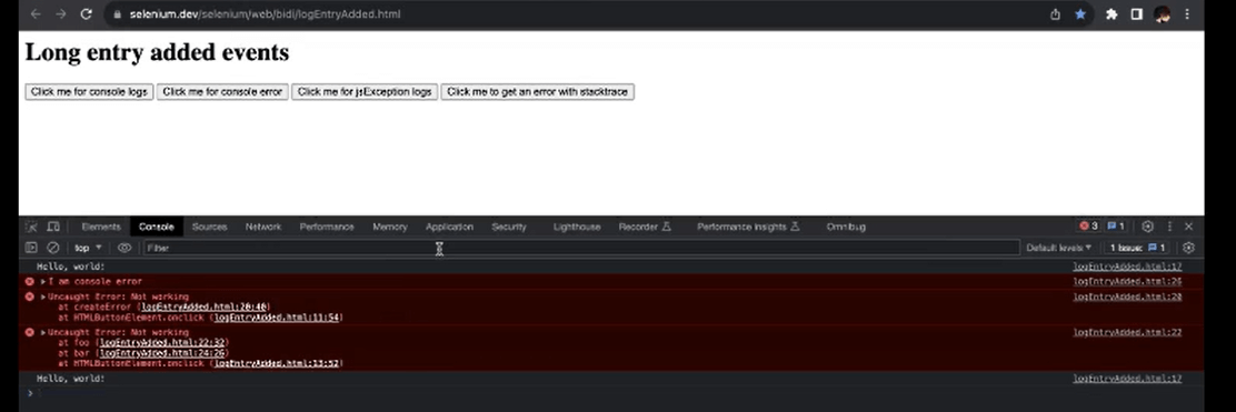 Run code using Selenium Run code using Selenium