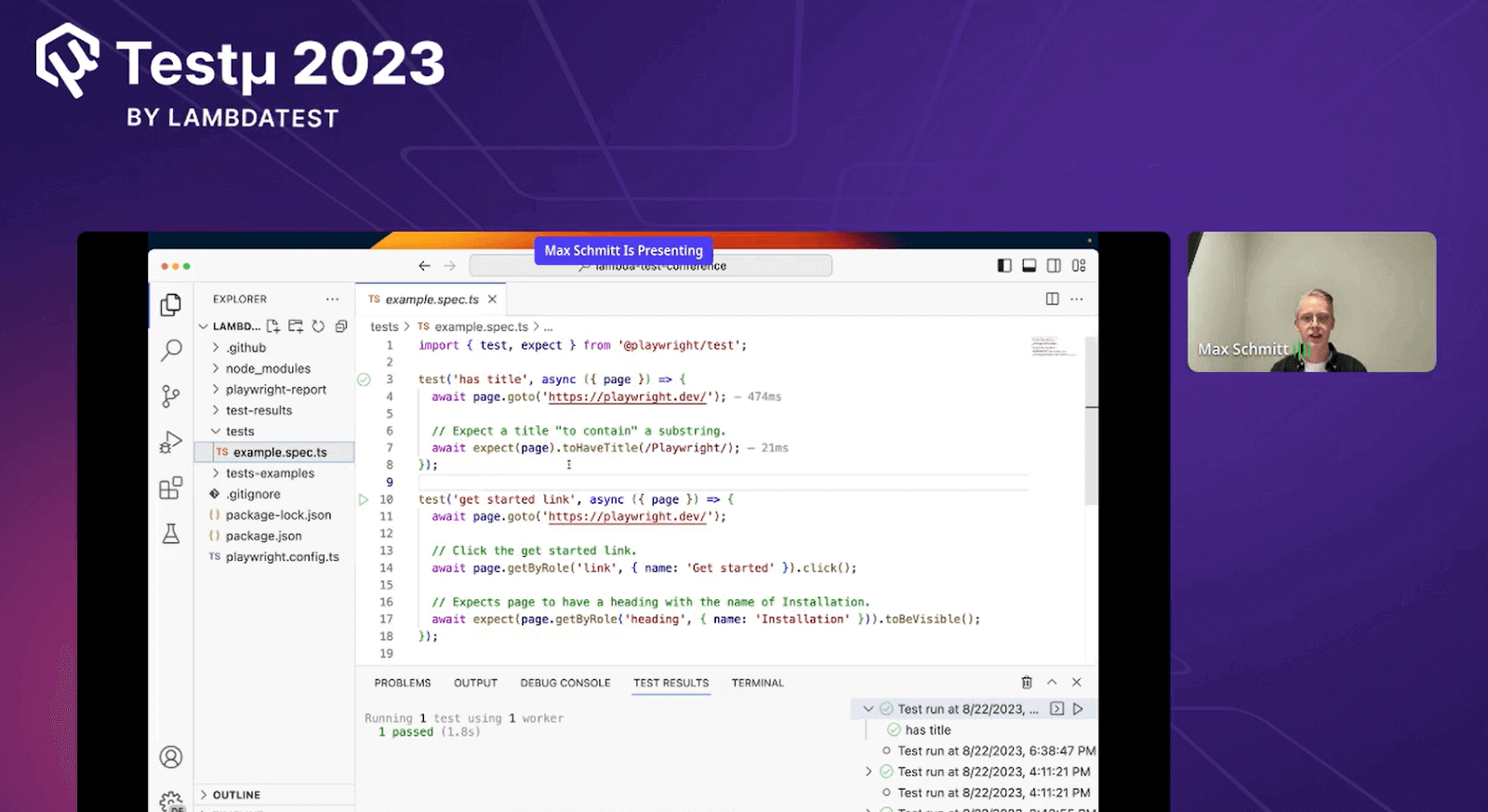 playwright output playwright output