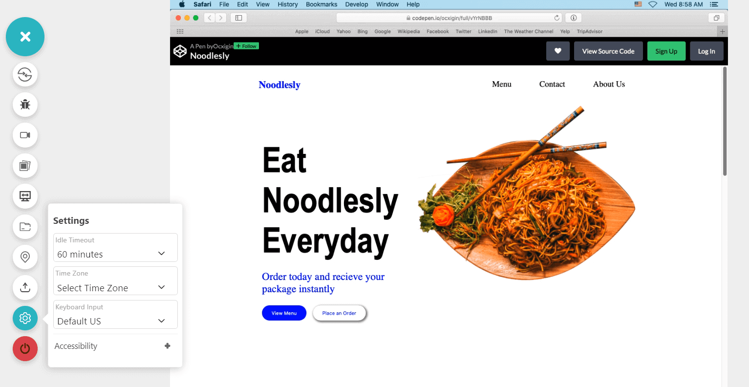 left in-session toolbar. left in-session toolbar.