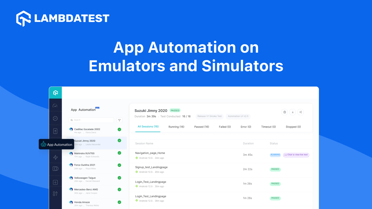 App Automation on Emulators and Simulators is Now Live on TestMu AI (Formerly LambdaTest) | TestMu AI (Formerly LambdaTest)