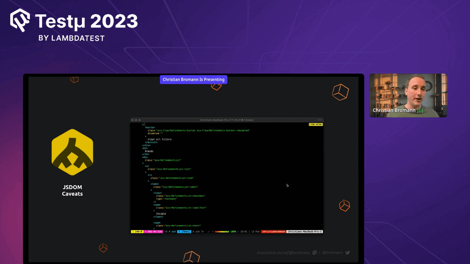 Christian highlighted that JSDOM Christian highlighted that JSDOM