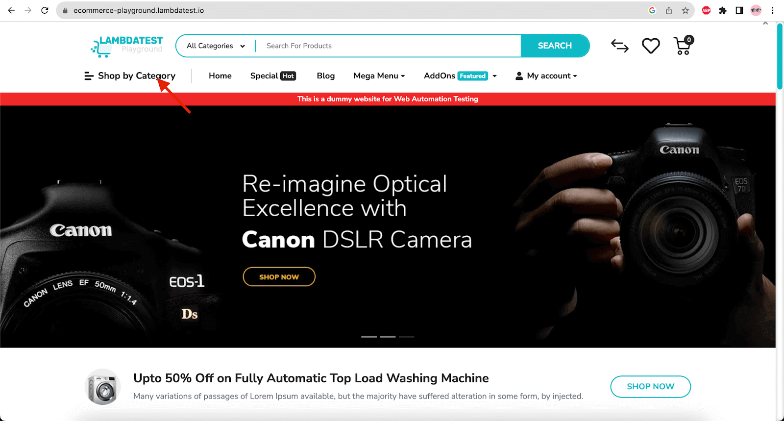 LambdaTest eCommerce