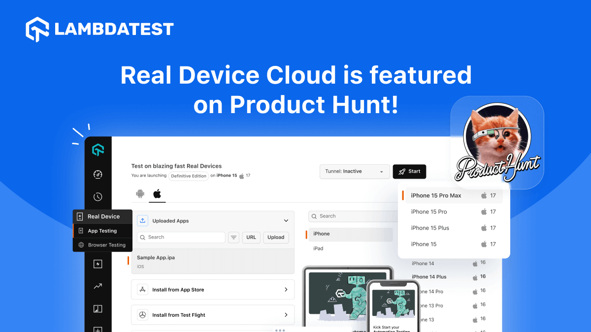 Real Device Cloud is now LIVE on Product Hunt!