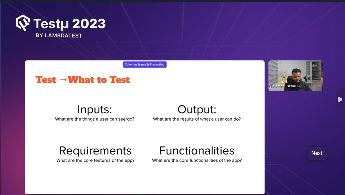 What to Test What to Test