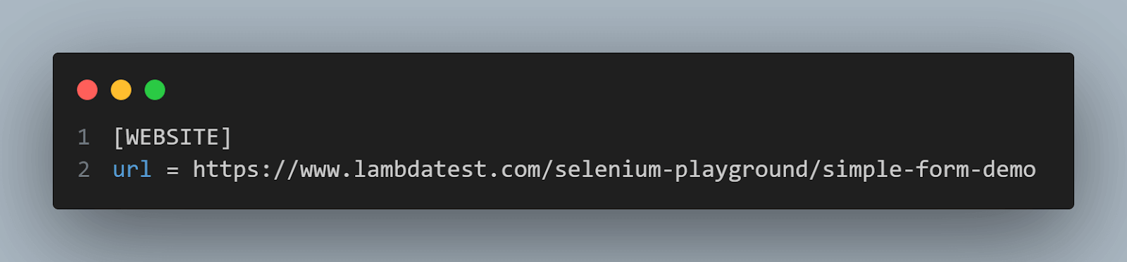 contains configuration