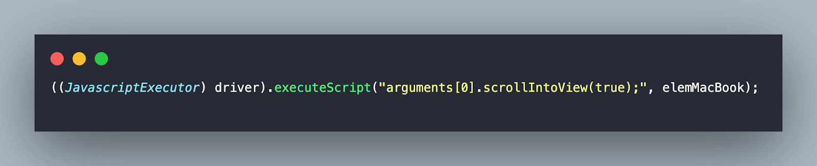 executeScript() method executeScript() method